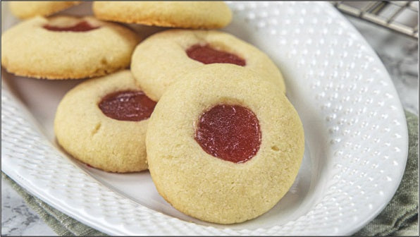 Nut Jam Filled Thumbprint Cookies – So Sweet