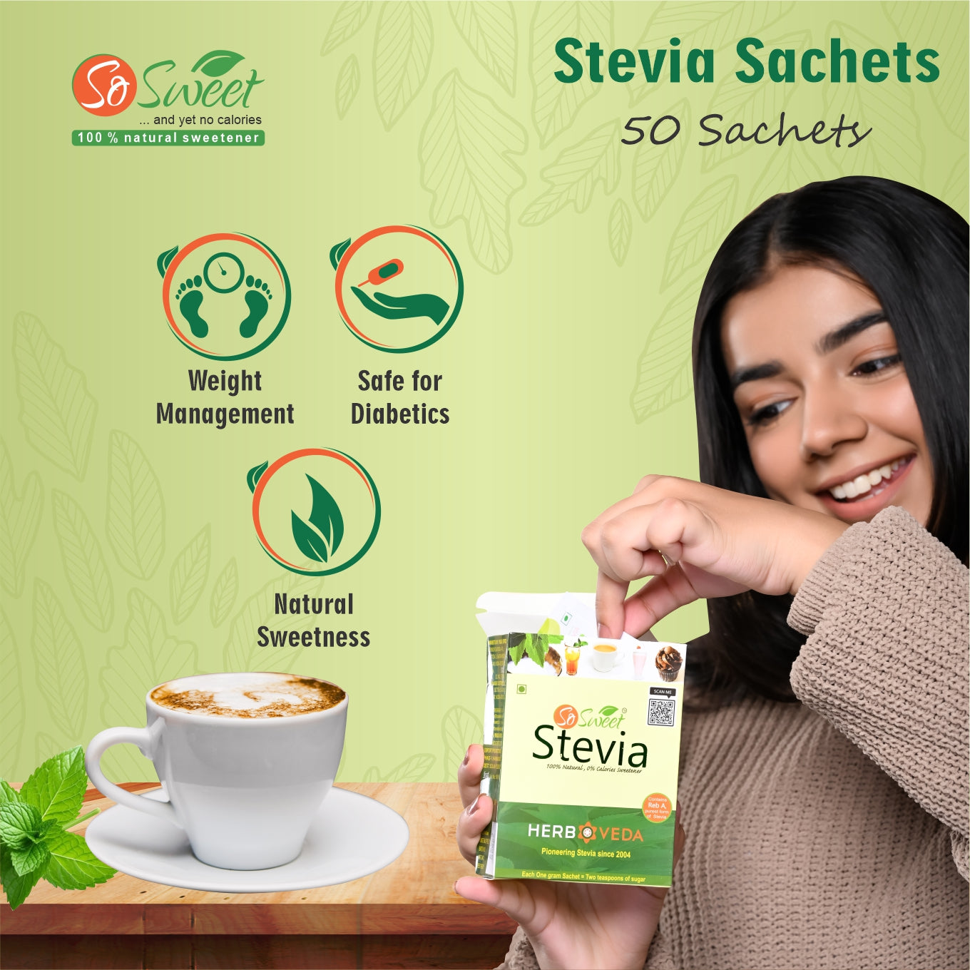 Stevia Sachets | Sugar Free Powder Sachets | So Sweet-50
