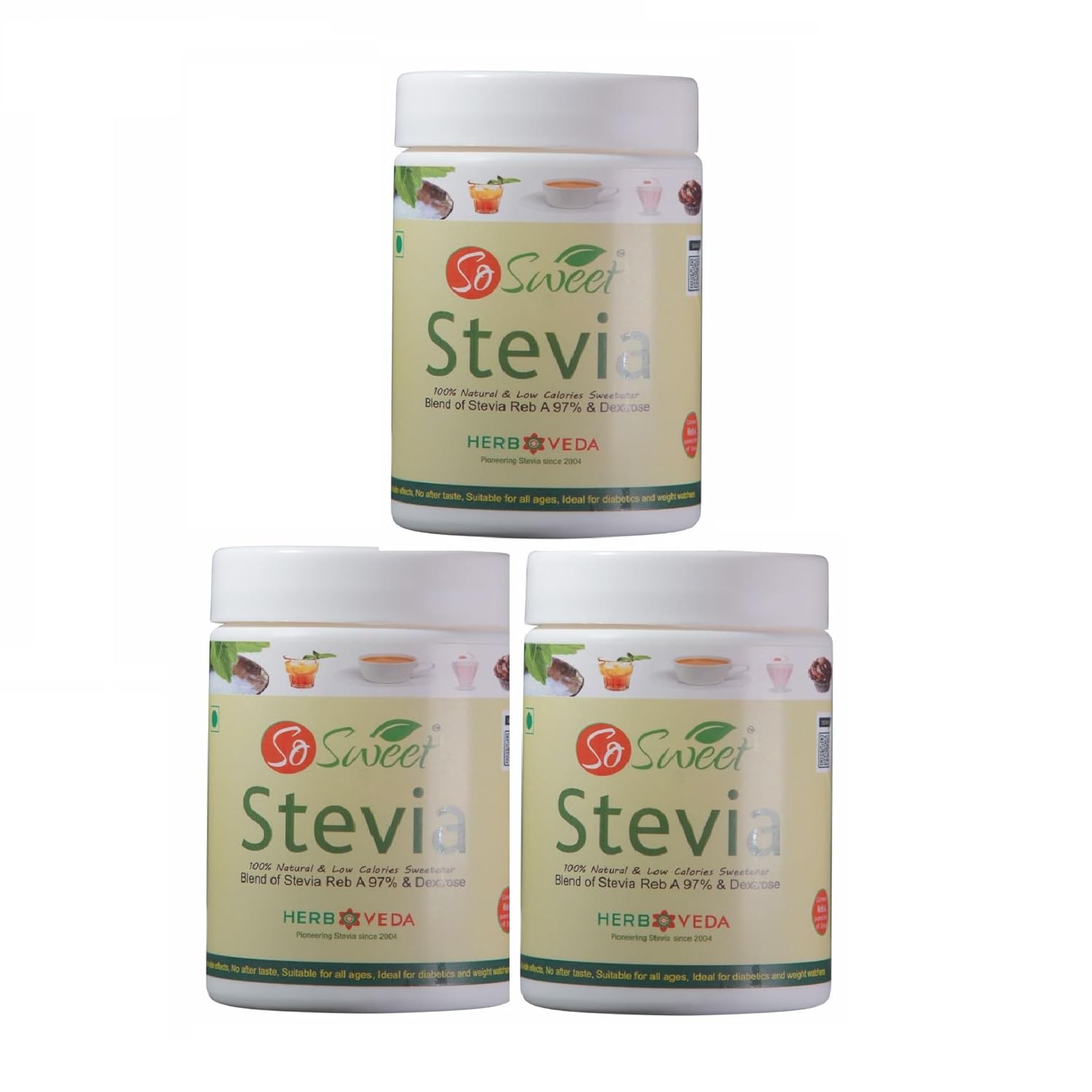 So Sweet Stevia Sugar Free100 Natural Sweetener 150gm Low Calorie f
