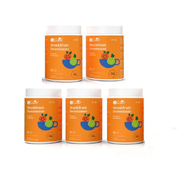 So Sweet Monk Fruit Sweetener 250gm – Zero Calorie Natural Sugar Substitute | Diabetic & Keto Friendly