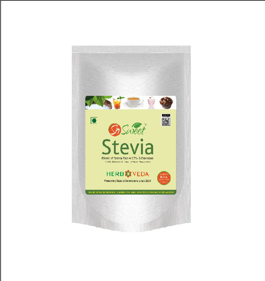 So Sweet Stevia Powder 100% Natural Low Calories Sugar Free Sweetener 900gm-Pack of 5