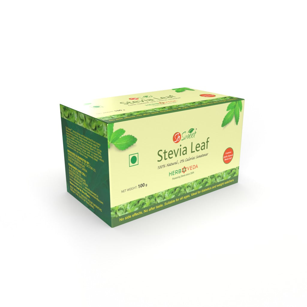 So Sweet Stevia Leaf Sugar Free Natural Zero Calorie Sweetener 100gm