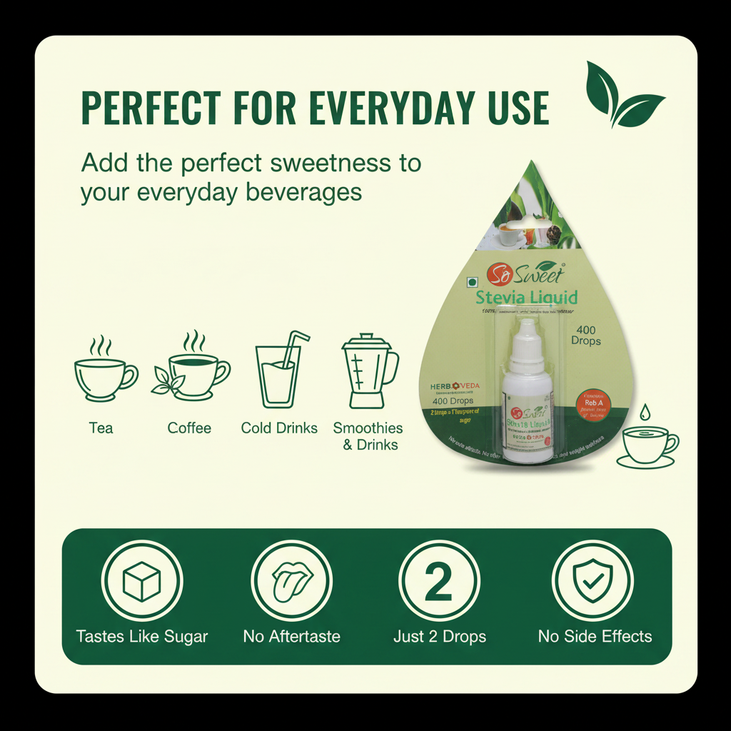 So Sweet Stevia Liquid -800 Drops – Natural Sweetener for Weight Management -Sugarfree (Pack 2)
