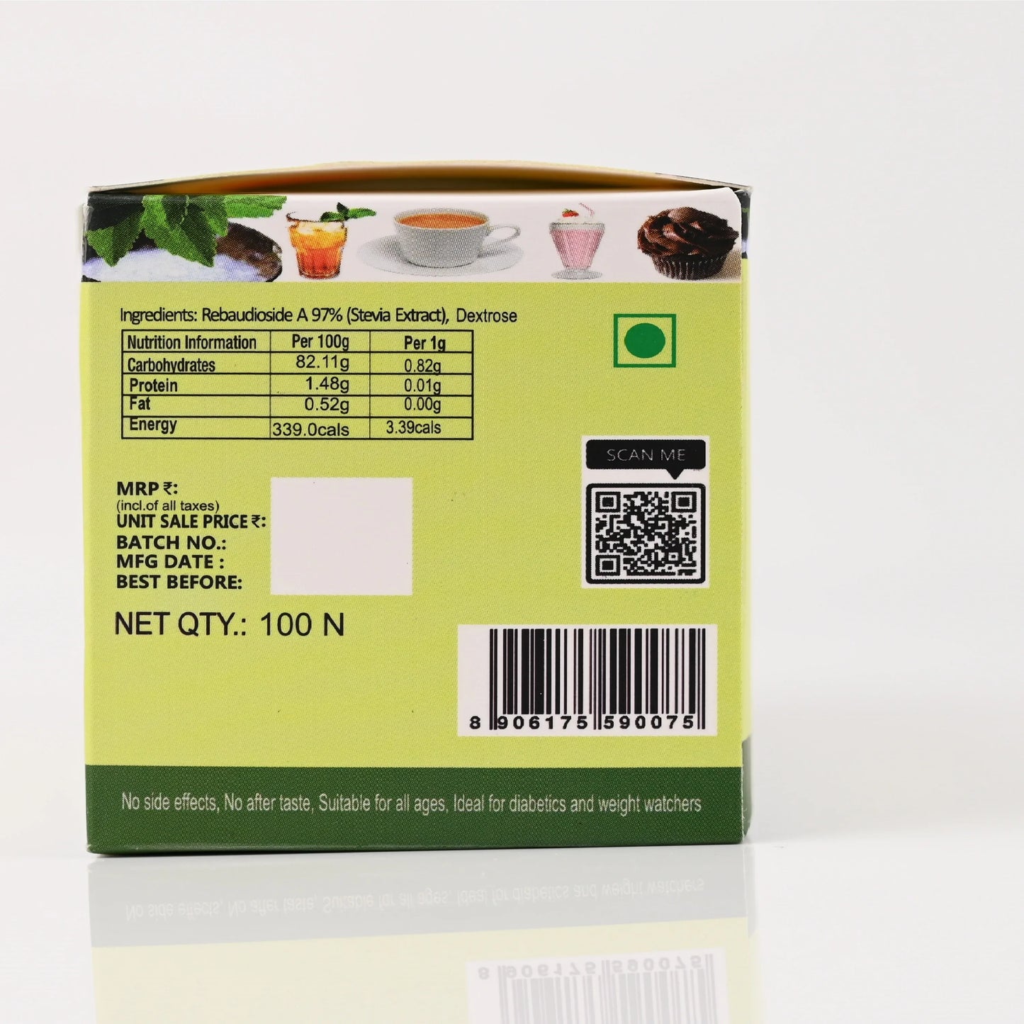 Stevia Sachet Sugar Free Natural Sweetener Alternative to Sugar - So Sweet