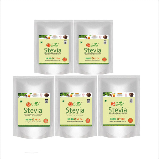 So Sweet Stevia Powder Low Calories  100% Natural Sweetener - 400Gm | Diabetic Friendly-Pack of 5