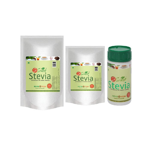 So Sweet Stevia Sugar free Powder Natural Sweetener Combo (1kg+ 100gm+ 250gm)