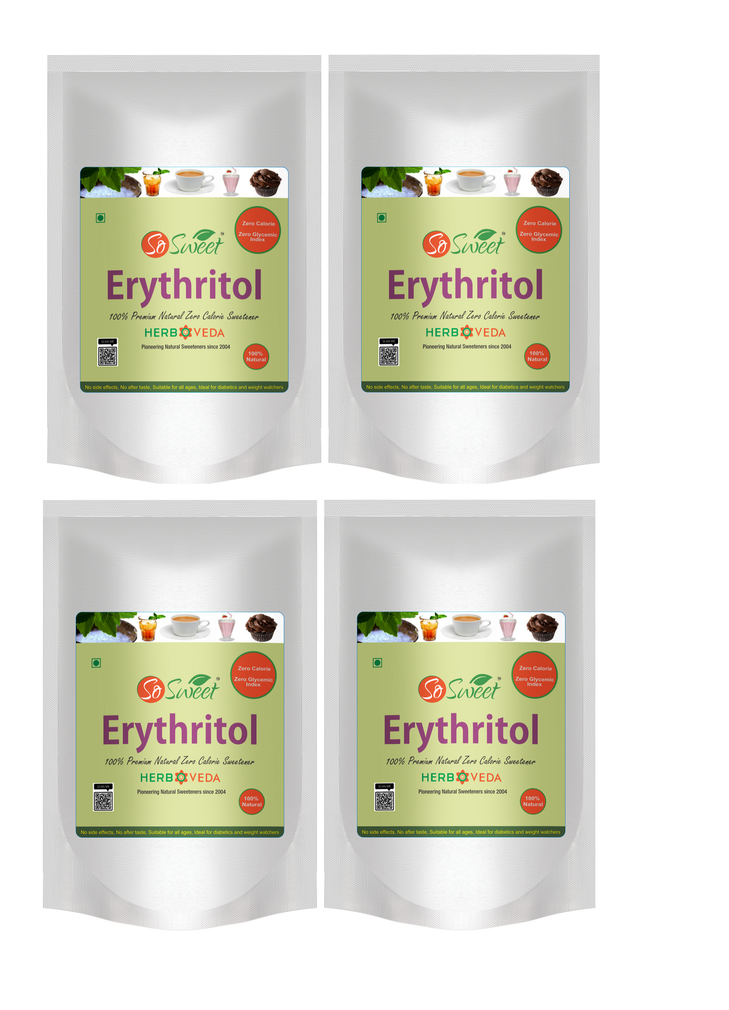 So Sweet Erythritol Sugar Free Natural Zero Calorie Sweetener, 250gm