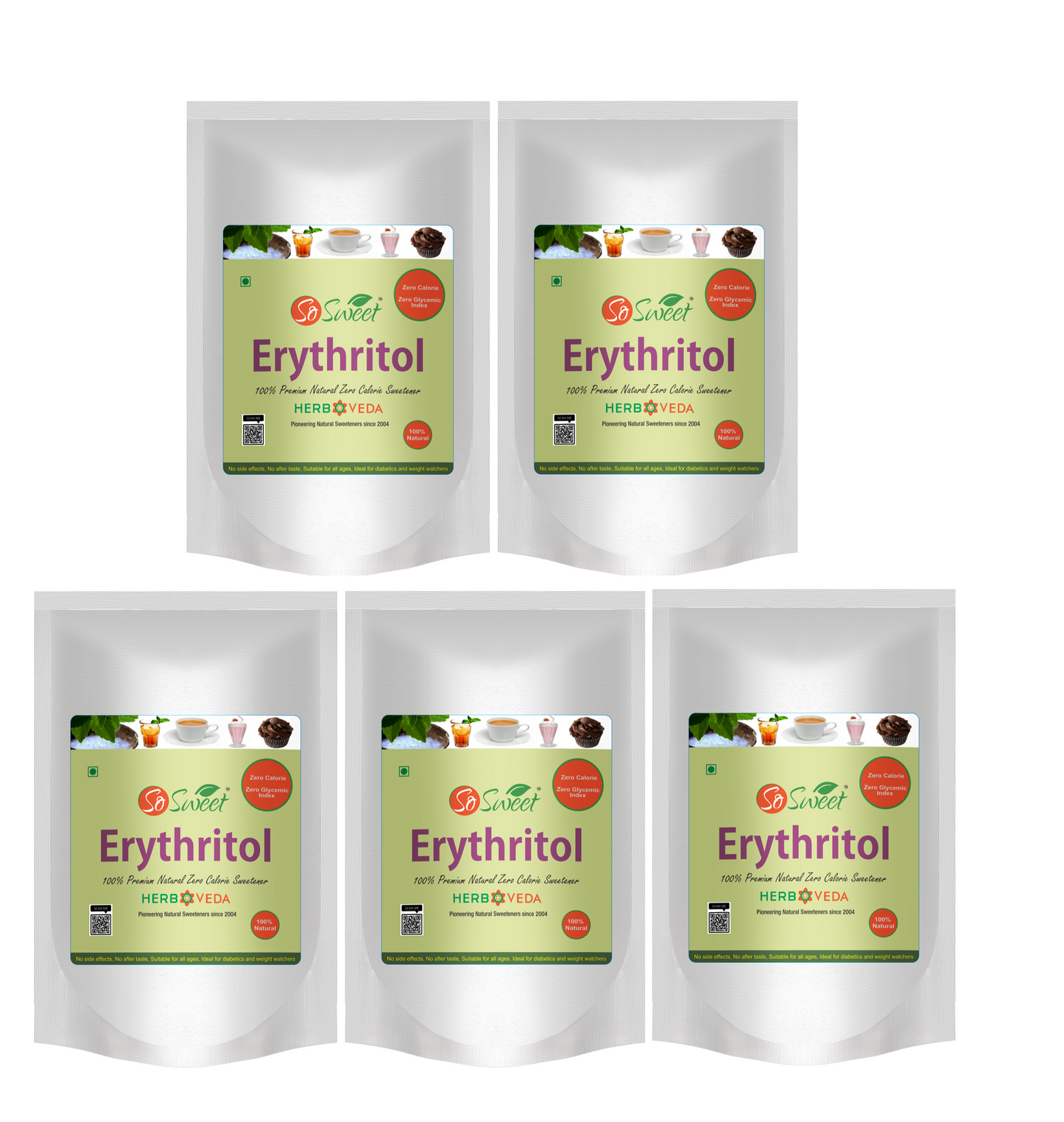 So Sweet Erythritol Natural Sweetener 1kg- Sugar Free | Zero Calorie, Zero Carb, 0 Fat, Zero G.I