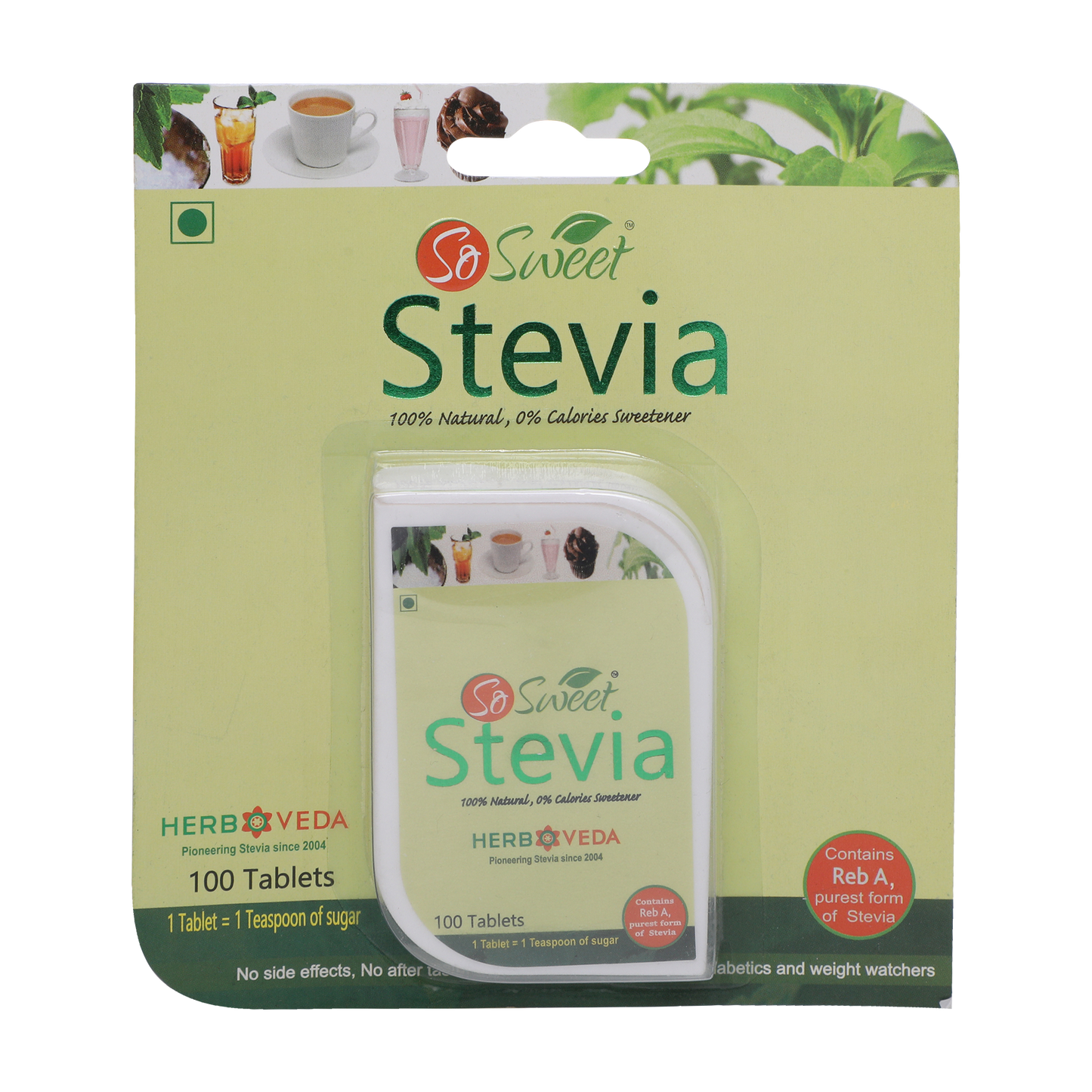 So Sweet Stevia Tablet 100 Sugar Free Natural Zero Calorie Sweeneter