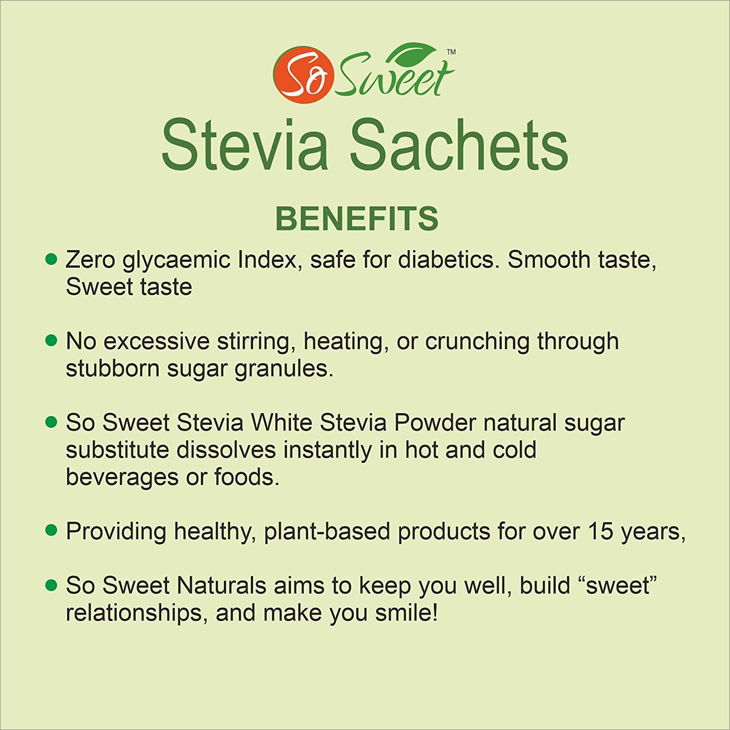 So Sweet Stevia (250gm+ 50 Stevia Sachets) Zero Calorie Natural Sweetener (Pack of 2)