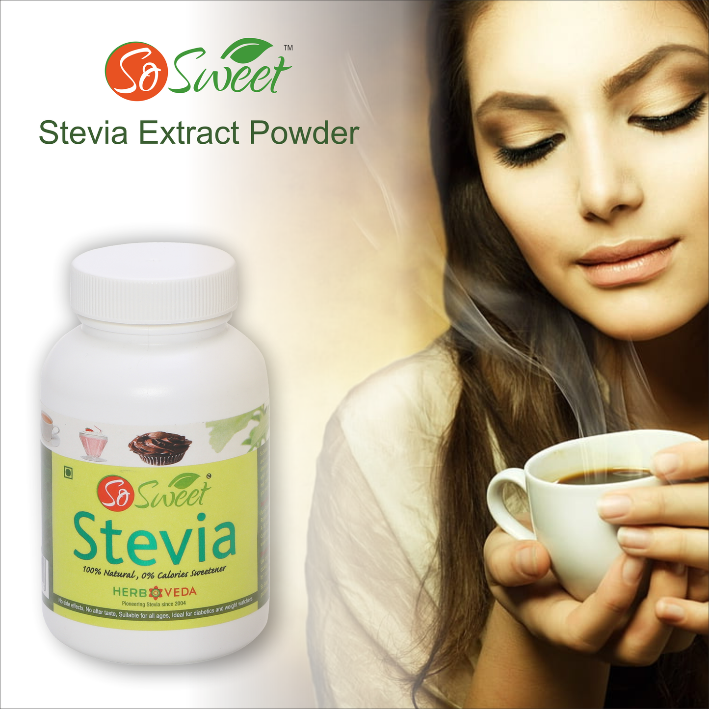 So Sweet Stevia Extract 25gms Sugar Free 100% Natural Sweetener