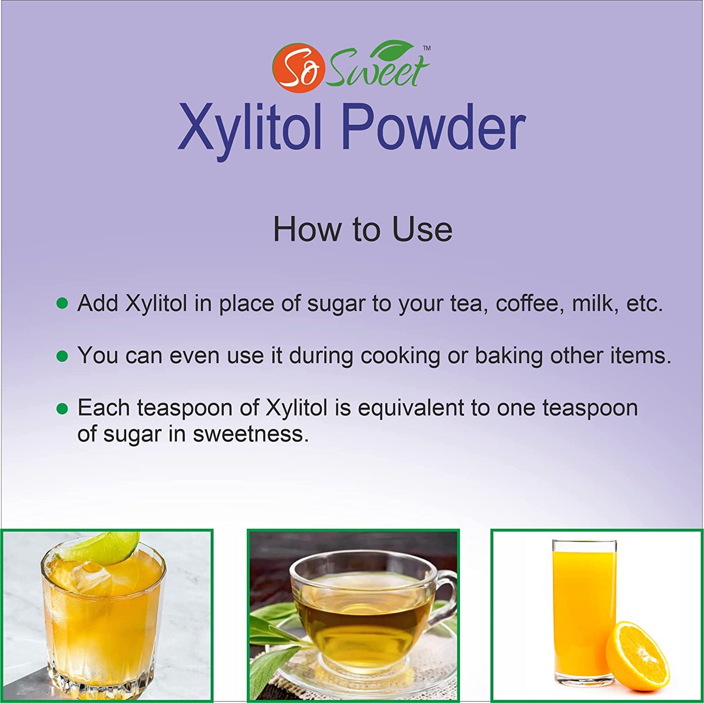 So Sweet Erythritol & Xylitol Sugar Free Natural Sweetener (1Kg Each) (Pack of 2)
