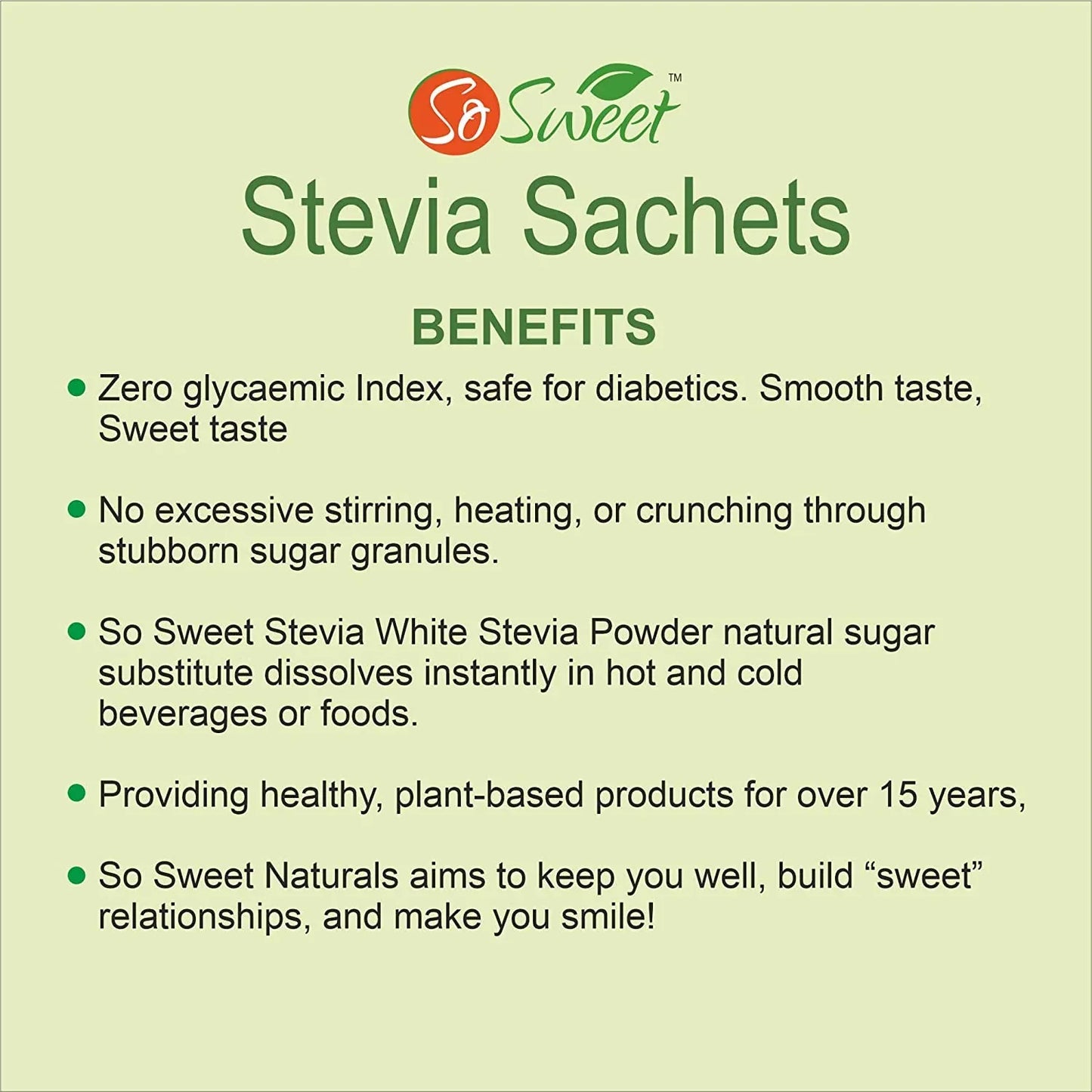 So Sweet Stevia Sugar Free Natural Sweetener Alternative toSugar - So Sweet