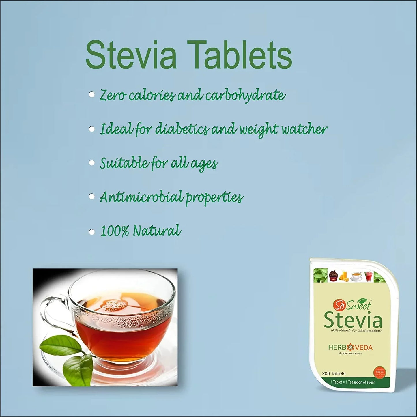 So Sweet Stevia Sugar Free Natural Sweetener Alternative toSugar - So Sweet