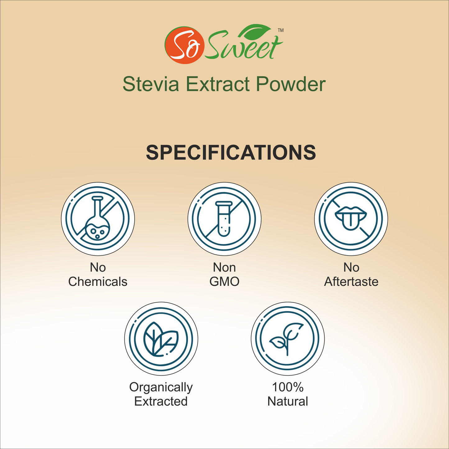 So Sweet Stevia Extract 25gms Sugar Free 100% Natural Sweetener