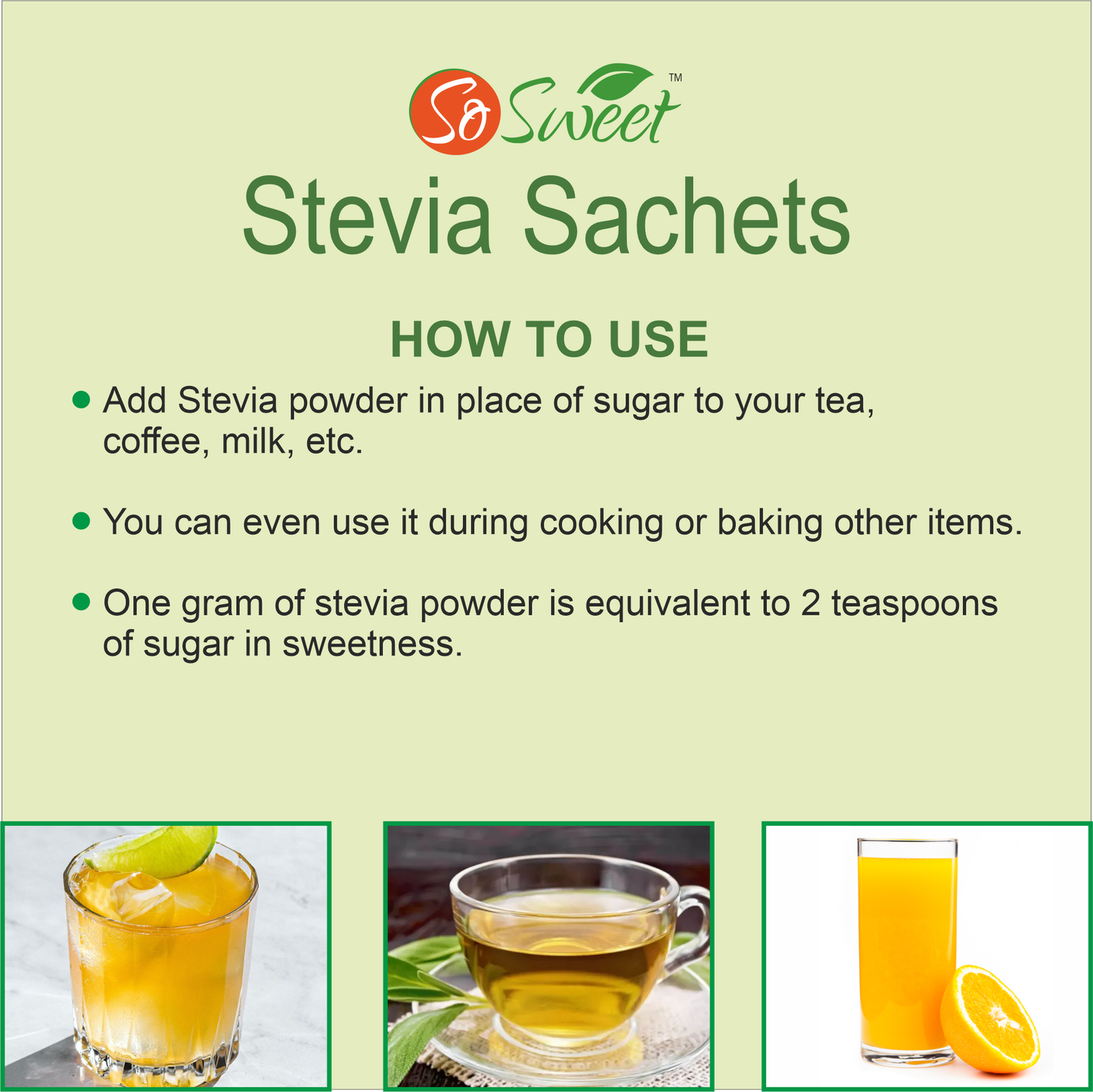 So Sweet Stevia Combo (1kg + 50 Stevia Sachets) Zero Calorie Natural Sweetener