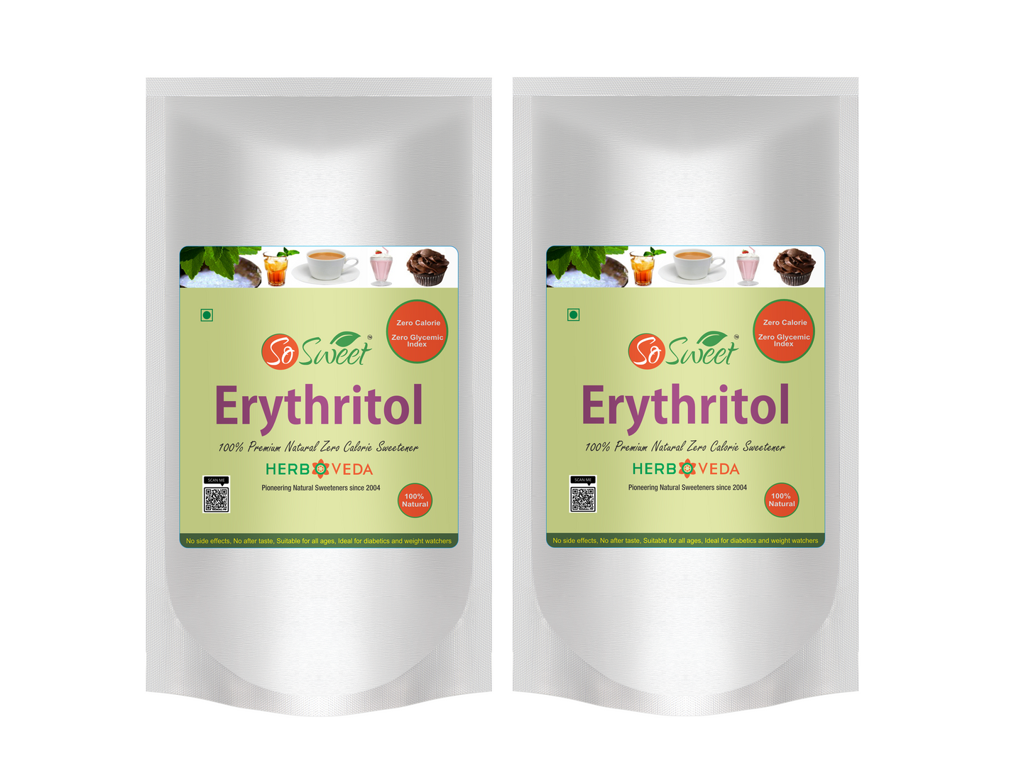So Sweet Erythritol Natural Sweetener 1kg- Sugar Free | Zero Calorie, Zero Carb, 0 Fat, Zero G.I