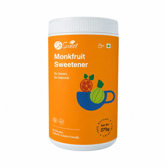 So Sweet Monk Fruit 100% Natural Zero Calorie Sweetener -375gm -Diabetic & Keto Friendly