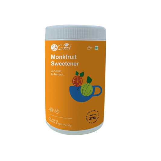 So Sweet Monk Fruit 100% Natural Zero Calorie Sweetener -375gm -Diabetic & Keto Friendly
