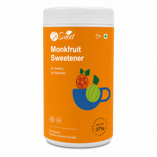 So Sweet Monk Fruit 100% Natural Zero Calorie Sweetener -375gm -Diabetic & Keto Friendly
