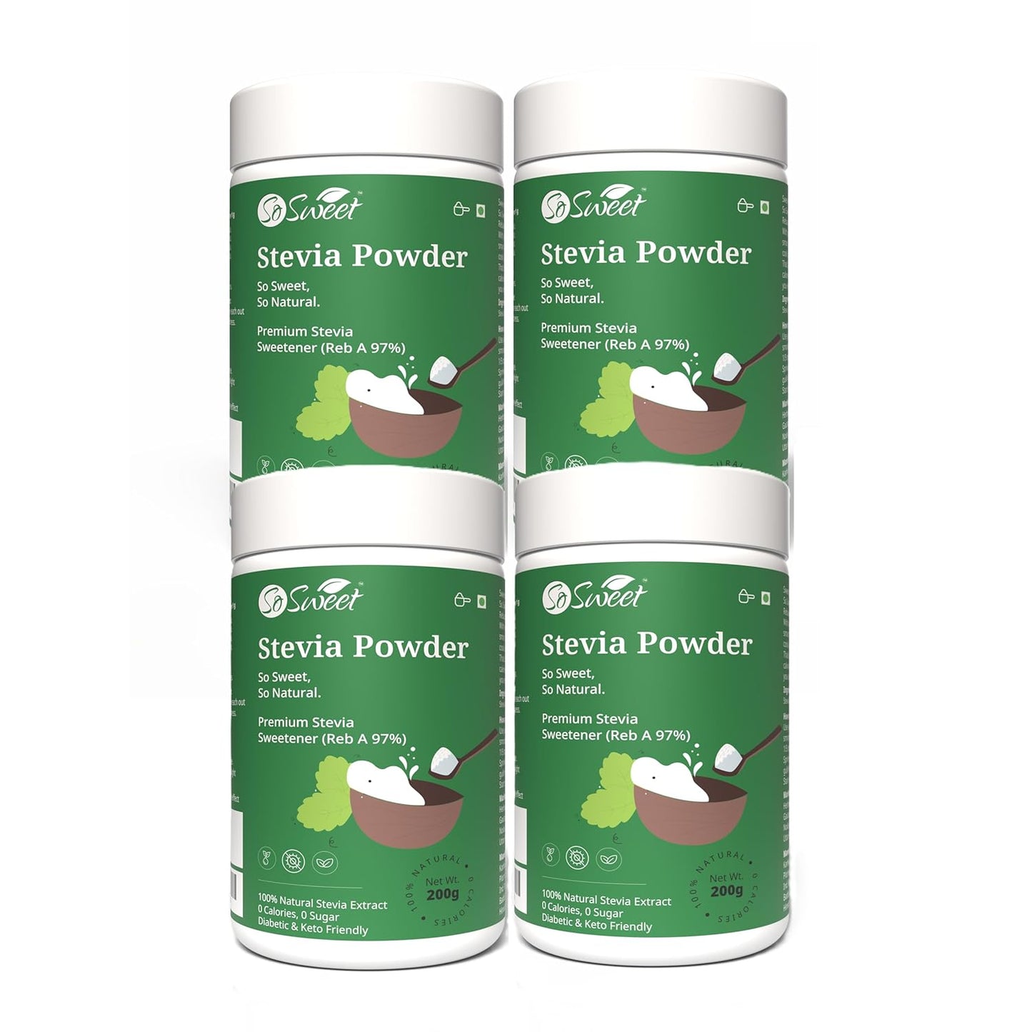 So Sweet Stevia Powder 200gm – Zero Calorie Natural Sweetener | Keto & Diabetic Friendly