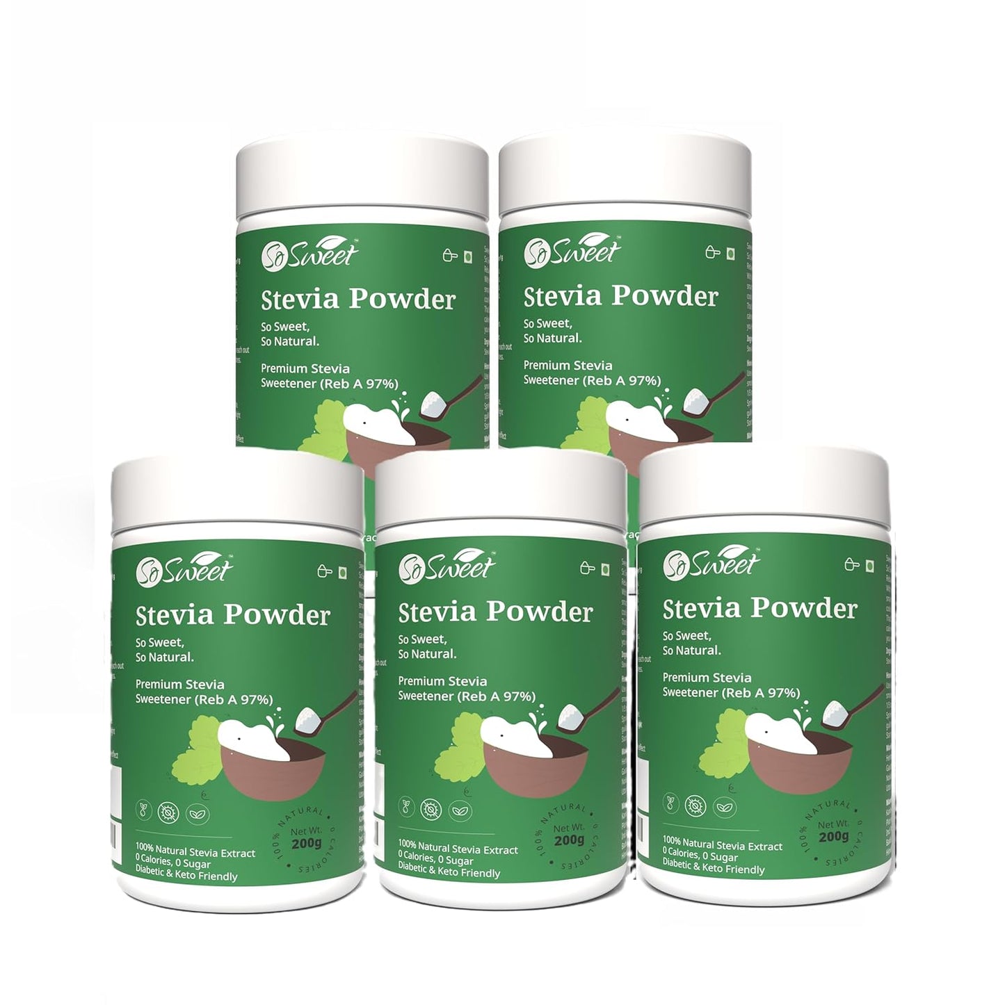 So Sweet Stevia Powder 200gm – Zero Calorie Natural Sweetener | Keto & Diabetic Friendly