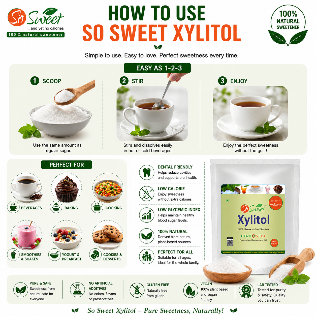 So Sweet Xylitol Sugar Free Sweetener -250gm