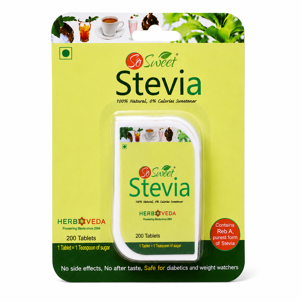 So Sweet Stevia Tablets 200 – Natural Zero Calorie Sugar Free Sweetener