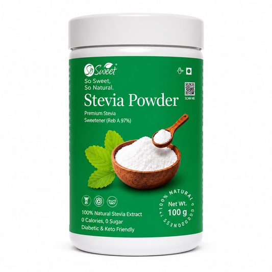 So Sweet Stevia Powder 100gm – Zero Calorie Natural Sugar Free Sweetener