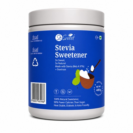 So Sweet Stevia Sugar Free Natural Low Calories Sweetener 100% Natural 400Gm | Diebetic Friendly
