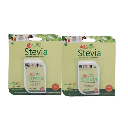 So Sweet Stevia  200 Tablet Sugar Free Natural Zero Calorie Sweetener -Pack of 2