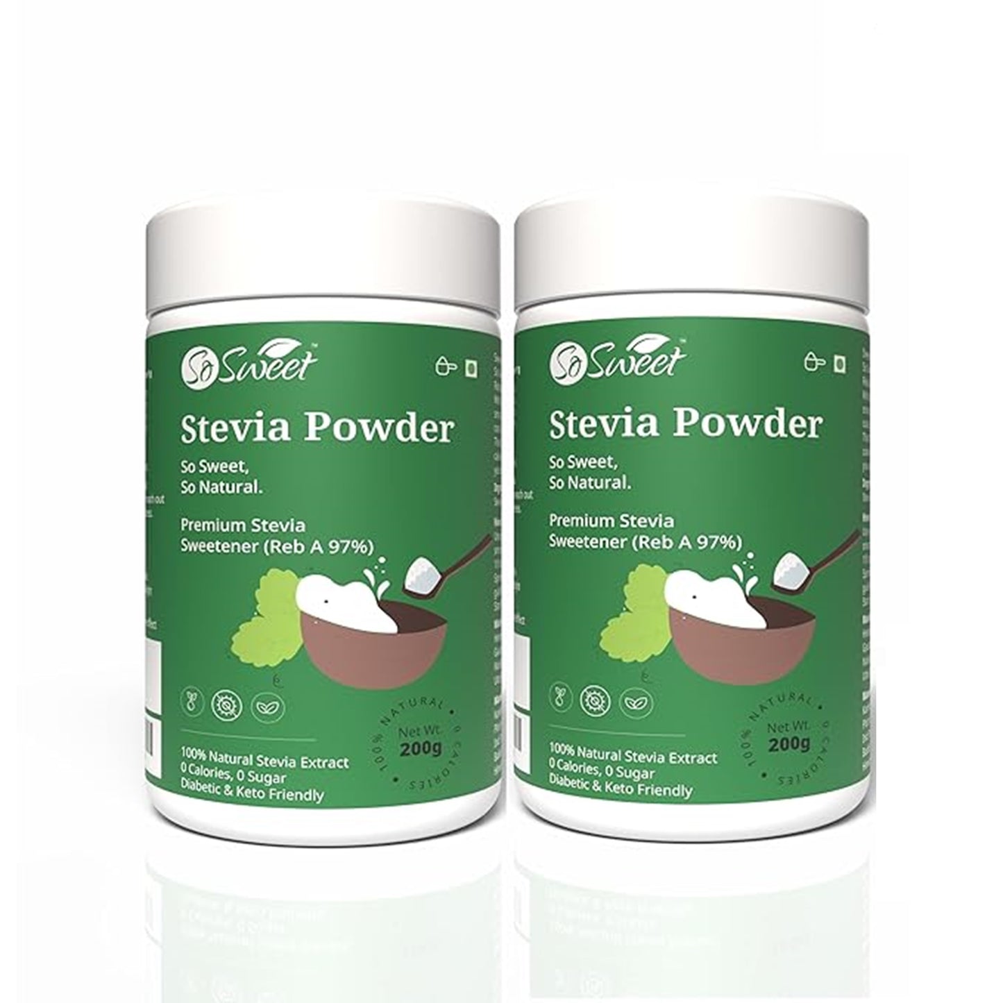 So Sweet Stevia Powder 200gm – Zero Calorie Natural Sweetener | Keto & Diabetic Friendly