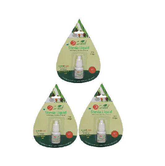 So Sweet Stevia Liquid Sugar Free 100 Drops - 5ml | Zero Calorie | Diabetic Friendly-Pack of 3