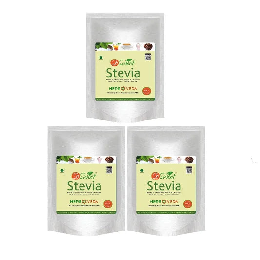 So Sweet Stevia Powder Low Calories  100% Natural Sweetener - 400Gm | Diabetic Friendly-Pack of 3