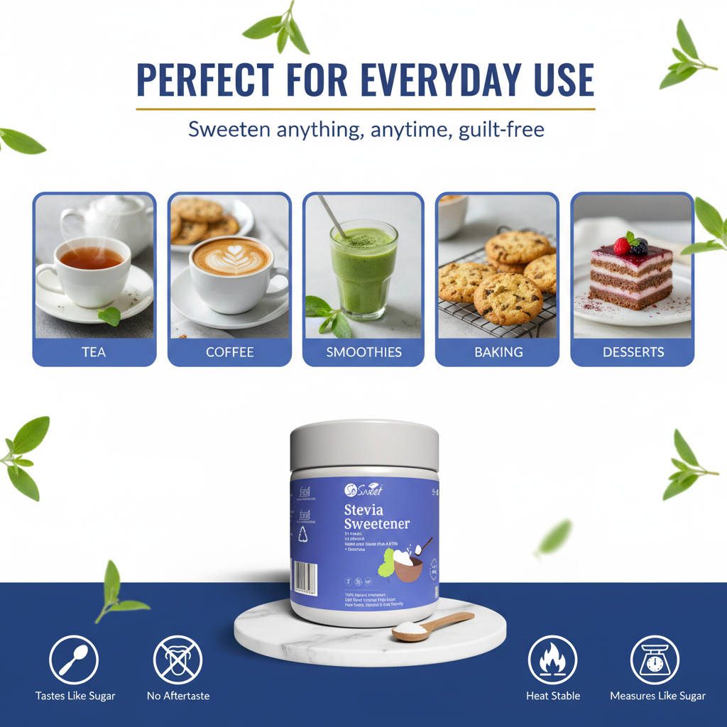 So Sweet Stevia Sugar Free Natural Low Calories Sweetener 100% Natural 400Gm | Diebetic Friendly