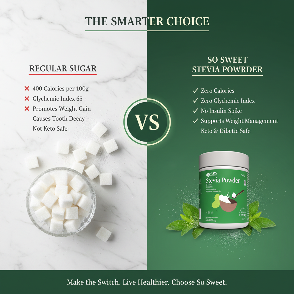 So Sweet Stevia Powder 100gm – Zero Calorie Natural Sugar Free Sweetener