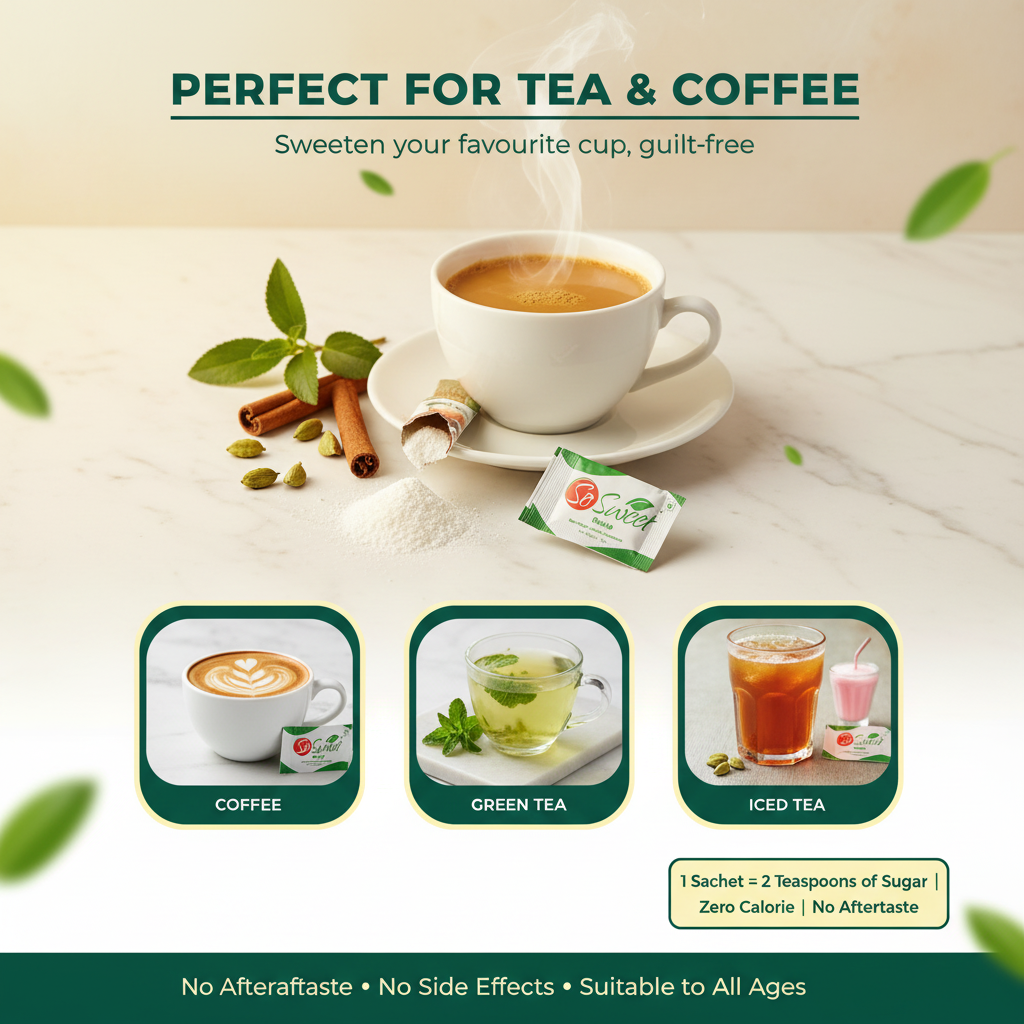 So Sweet Stevia Sachets 200 – Sugar Free Natural Zero Calorie Sweetener