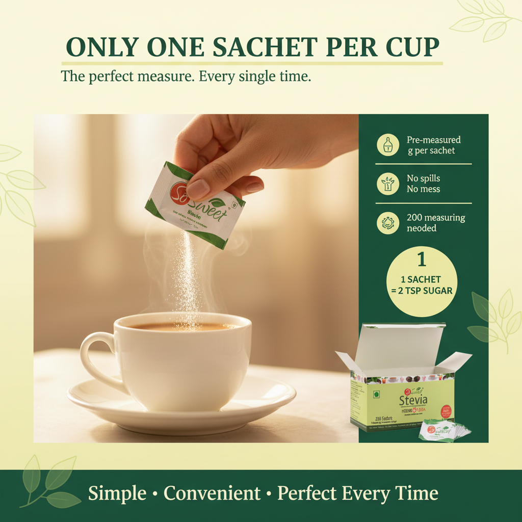 So Sweet Stevia Sachets 200 – Sugar Free Natural Zero Calorie Sweetener