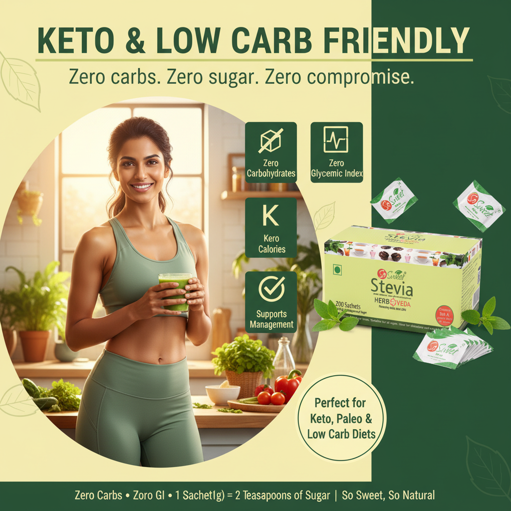 So Sweet Stevia Sachets 200 – Sugar Free Natural Zero Calorie Sweetener
