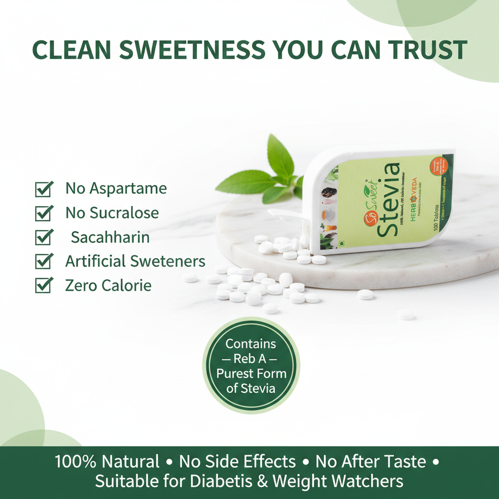 So Sweet Stevia Tablets 200 – Sugar Free Natural Sweetener – Pack of 6