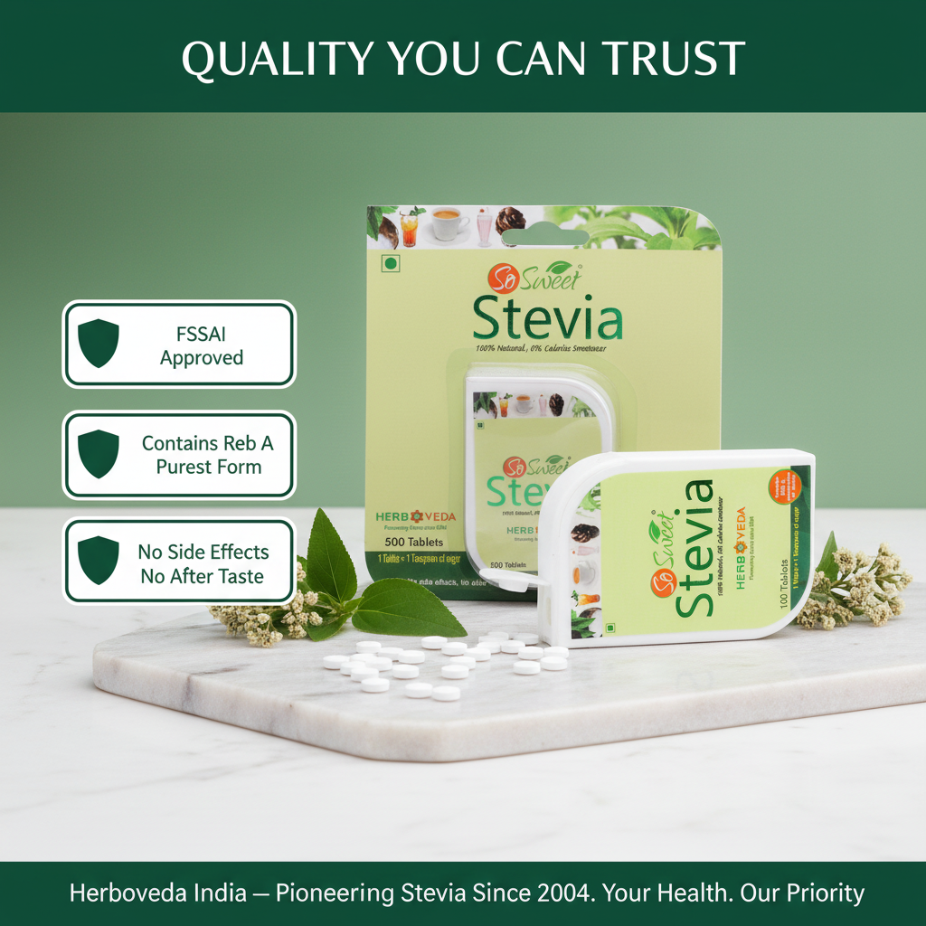 So Sweet Stevia Tablets 200 – Sugar Free Natural Sweetener – Pack of 6