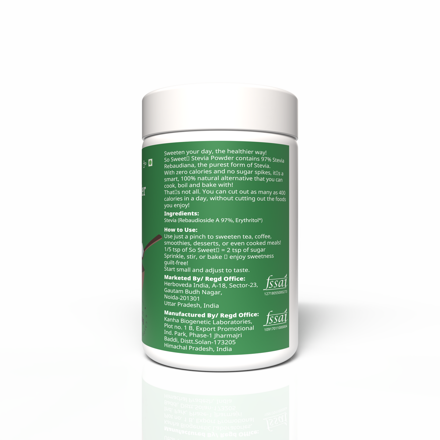 So Sweet Stevia Sugar Free100 %  Natural Zero Calorie Sweetener - 200gm - Keto and Diabetic Friendly | Safe for all ages