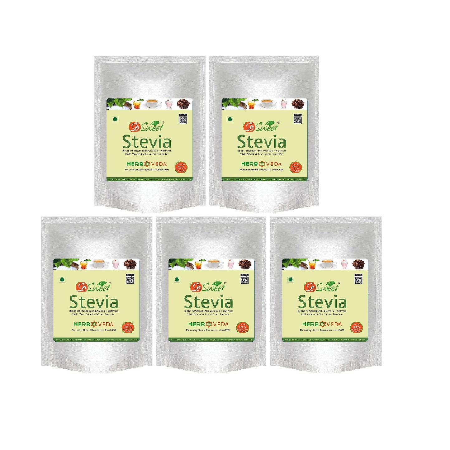 Stevia Dextrose Powder-900gm - Pack of 5