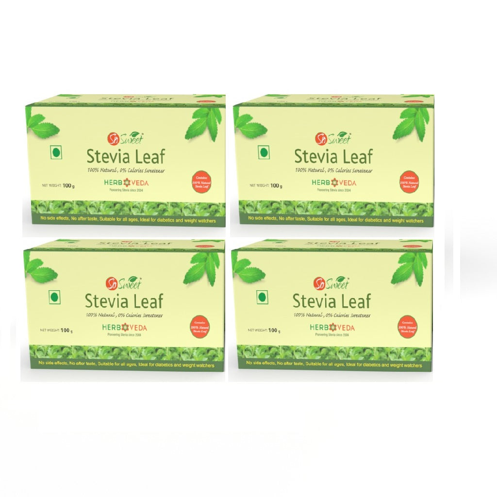 So Sweet Stevia Leaf Sugar Free Natural Zero Calorie Sweetener (100gm Each)