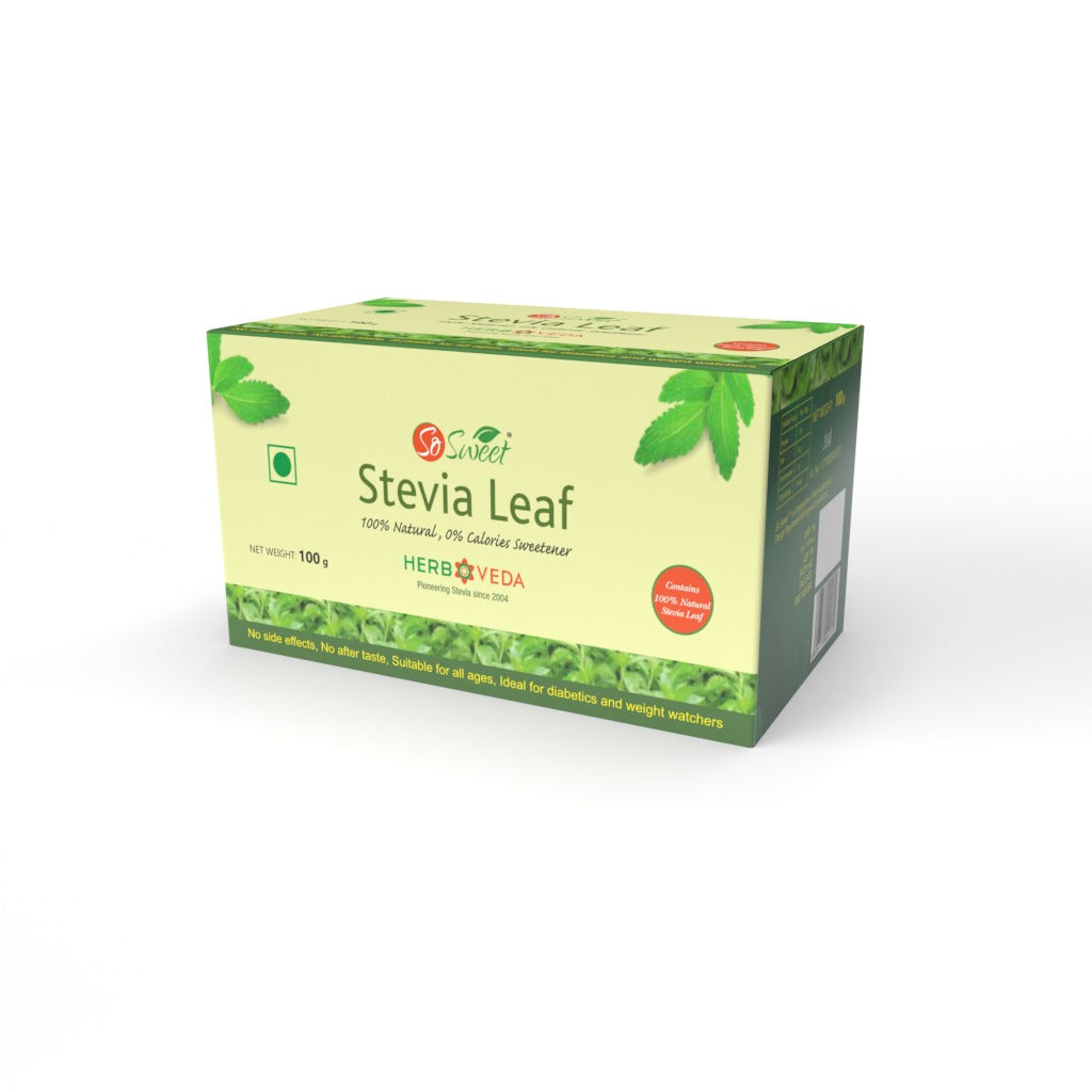 So Sweet Stevia Leaf Sugar Free Natural Zero Calorie Sweetener (100gm Each)