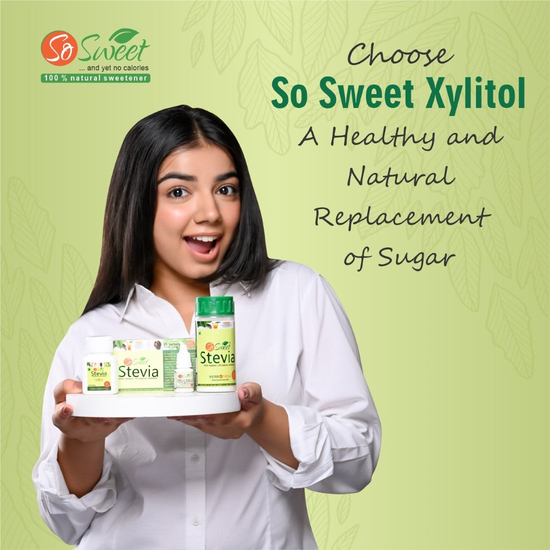 So Sweet 100% Natural Sweetener 1 Kg Xylitol Powder - Xylitol Sugar Free Sweetener