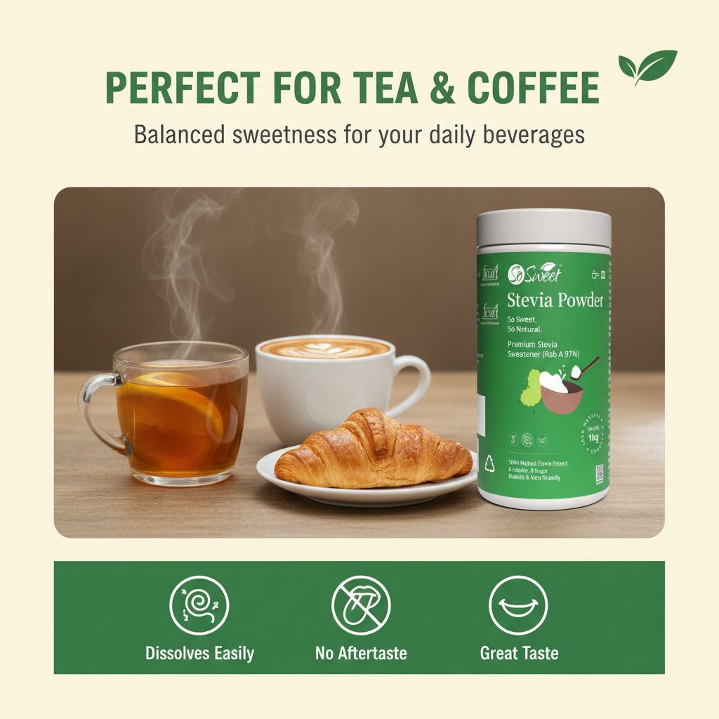 So Sweet Stevia Powder - Perfect for Tea & Coffee