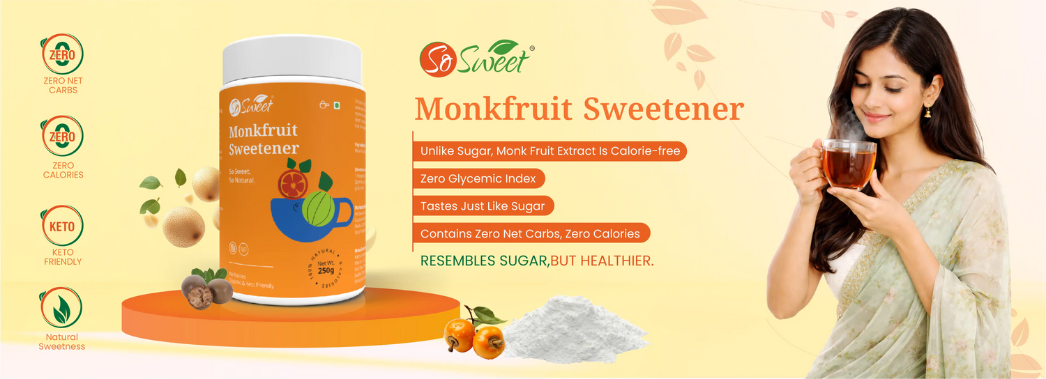 monk fruit natural sugar free sweetener