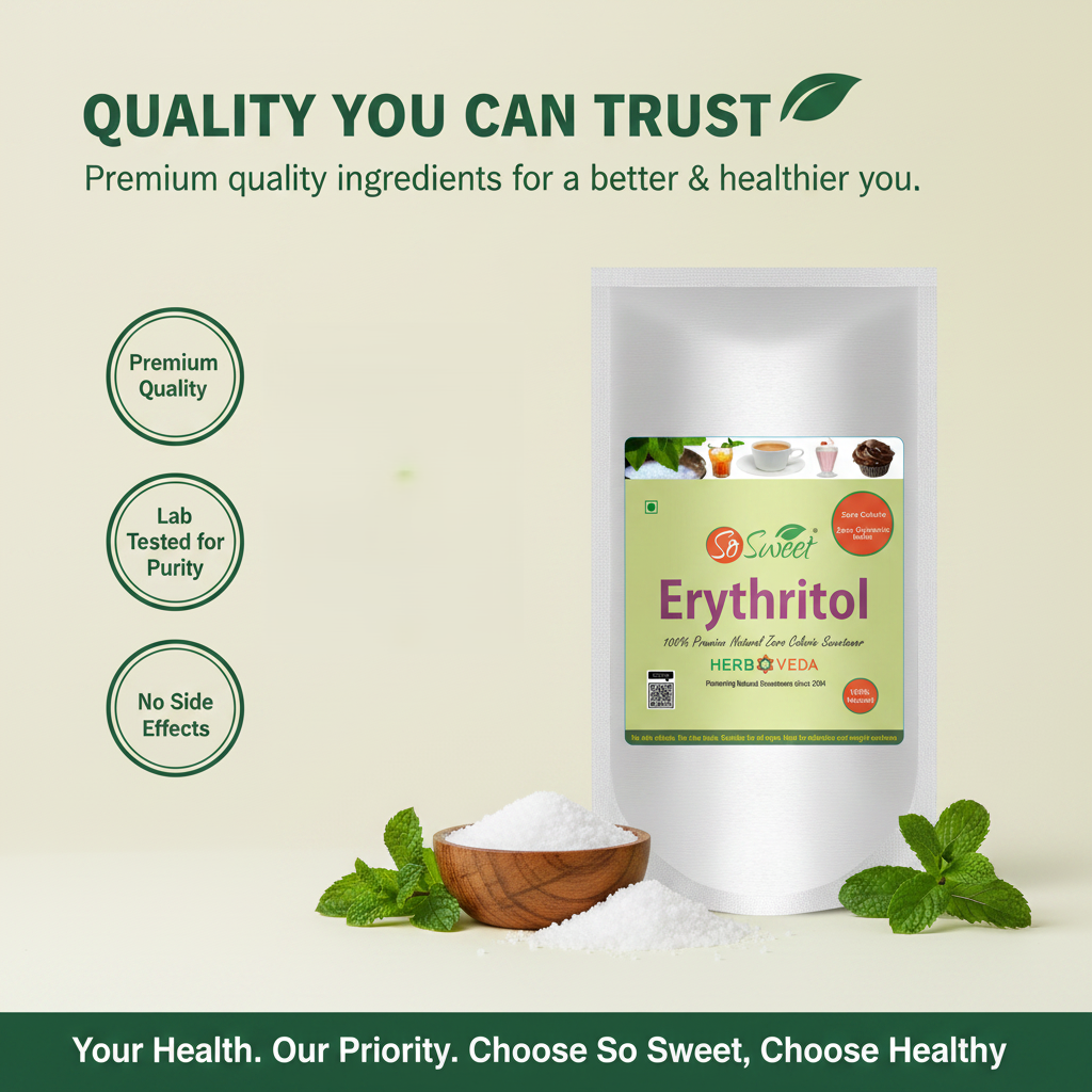 So Sweet Erythritol Natural Sweetener 1kg- Sugar Free | Zero Calorie, Zero Carb, 0 Fat, Zero G.I