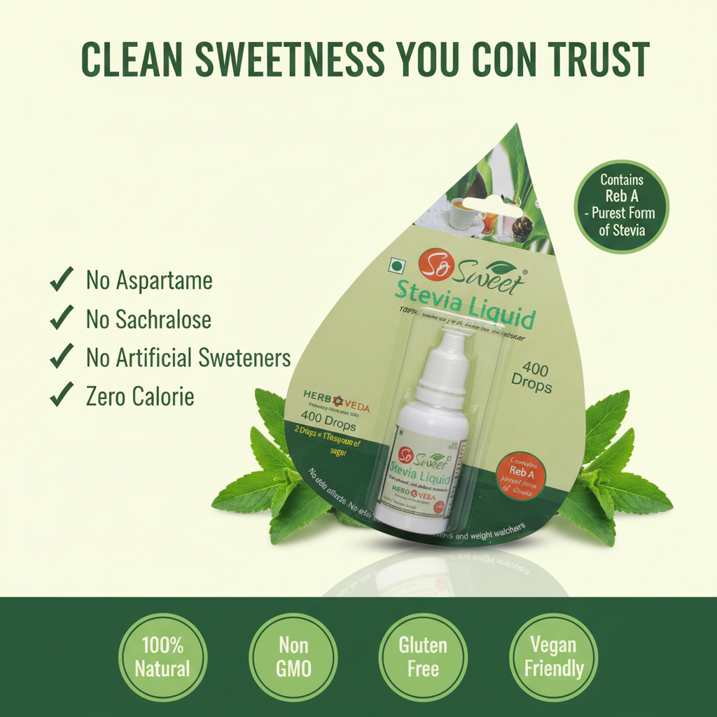 So Sweet Stevia Liquid -800 Drops – Natural Sweetener for Weight Management -Sugarfree (Pack 2)